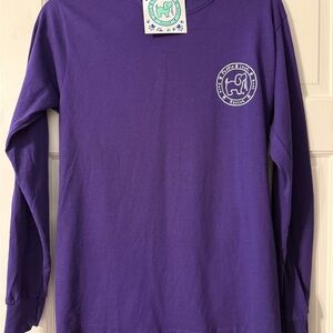 Puppy Love - Kids Long Sleeve Tee in Deep Purple